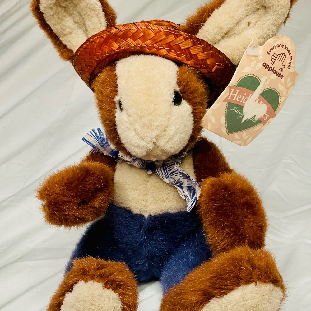 APPLAUSE McGregor Bunny Rabbit Heidi Hares by Hillary Hullen, Straw Hat,‎ 11”